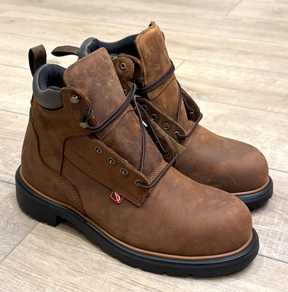 RED WING 4215 DYNAFORCE 6-INCH WATERPROOF SAFETY STEEL TOE WORK BOOTS SZ 7 D